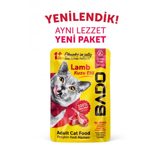 Bado Yetişkin Kedi Yaş Maması Kuzu Etli 85GR Bado Yetişkin Kedi Yaş Maması Kuzu Etli 85GR