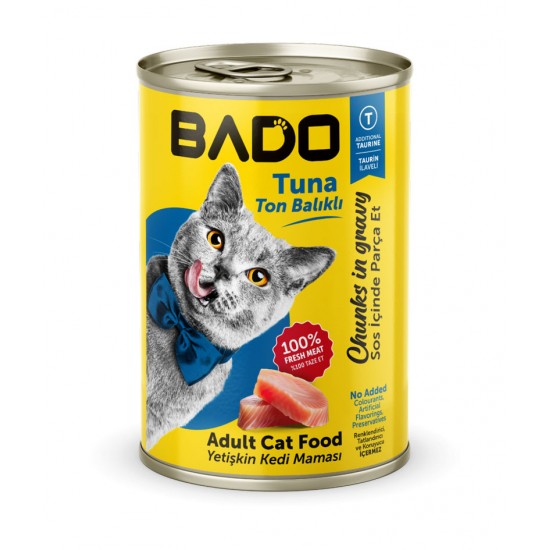 Bado Yetişkin Yaş Kedi Maması Ton Balıklı 400GR Bado Yetişkin Yaş Kedi Maması Ton Balıklı 400GR
