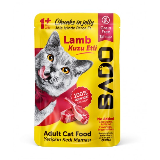 Bado Yetişkin Kedi Yaş Maması Kuzu Etli 85GR Bado Yetişkin Kedi Yaş Maması Kuzu Etli 85GR