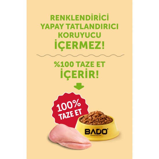 BADO GURME YAŞ YETİŞKİN KEDİ MAMASI HİNDİ ETLİ 85 GR 24 ADET BADO GURME YAŞ YETİŞKİN KEDİ MAMASI HİNDİ ETLİ 85 GR 24 ADET