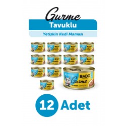 BADO GURME YAŞ YETİŞKİN KEDİ MAMASI SOMONLU 85 GR 12 ADET