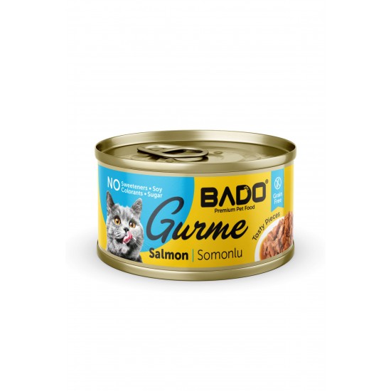 BADO GURME YAŞ YETİŞKİN KEDİ MAMASI SOMONLU 85 GR