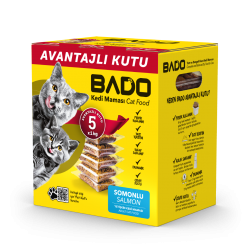 Bado Yetişkin Kedi Maması Somonlu 5x1kg