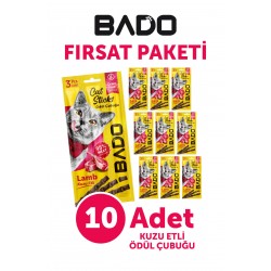Bado Kedi Ödül Çubuğu Kuzu Etli 3x5gr 10Lu Bado Kedi Ödül Çubuğu Kuzu Etli 3x5gr 10Lu