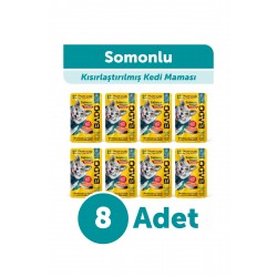 Bado Kısırlaştırılmış Yetişkin Yaş Kedi Maması Somonlu 85Gr 8'li