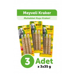 Bado Muhabbet Kuş Krakeri Meyveli 105GR 3Lü