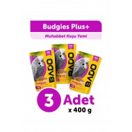 Bado Muhabbet Kuş Yemi Vitaminli 400GR 3Lü