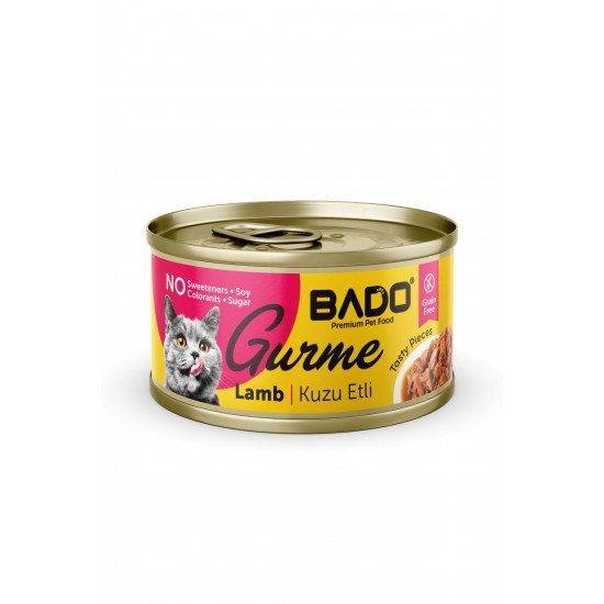 BADO GURME YAŞ YETİŞKİN KEDİ MAMASI KUZU ETLİ 85 GR BADO GURME YAŞ YETİŞKİN KEDİ MAMASI KUZU ETLİ 85 GR