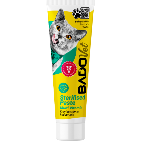 Bado Sterilised Paste Kısırlaştırılmış Kediler İçin Multi Vitamin Paste 100 ML Bado Sterilised Paste Kısırlaştırılmış Kediler İçin Multi Vitamin Paste 100 ML