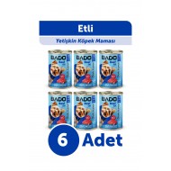 Bado Yaş Köpek Maması Etli Biftekli 400Gr 6Lı