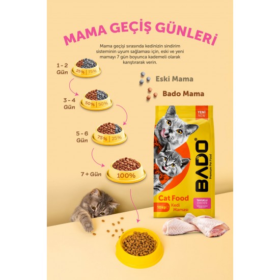 Bado Yavru Kedi Maması Tavuk 10 Kg