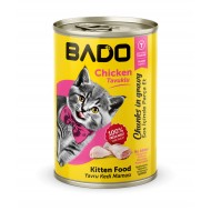 Bado Yavru Kedi Yaş Maması Tavuk Etli 400GR Bado Yavru Kedi Yaş Maması Tavuk Etli 400GR