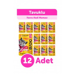 Bado Yavru Yaş Kedi Maması Tavuk Etli 85Gr 12'li