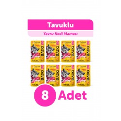 Bado Yavru Yaş Kedi Maması Tavuk Etli 85Gr 8'li