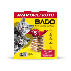 Bado Yetişkin Kedi Maması Etli 5x1kg