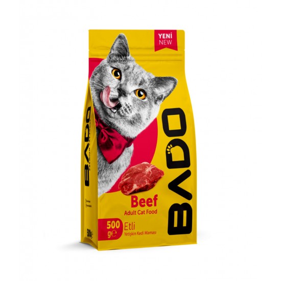 Bado Yetişkin Kedi Maması Etli Biftekli 500Gr Bado Yetişkin Kedi Maması Etli Biftekli 500Gr