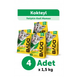 Bado Yetişkin Kedi Maması Kokteyl 1,5 Kg 4'lü