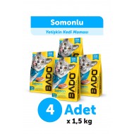 Bado Yetişkin Kedi Maması Somonlu 1,5 Kg 4'lü Bado Yetişkin Kedi Maması Somonlu 1,5 Kg 4'lü