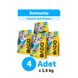 Bado Yetişkin Kedi Maması Somonlu 1,5 Kg 4'lü