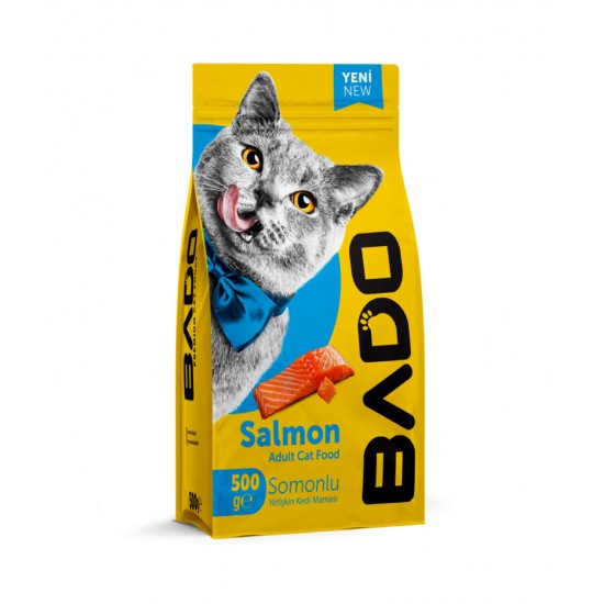 Bado Yetişkin Kedi Maması Somonlu 500Gr Bado Yetişkin Kedi Maması Somonlu 500Gr