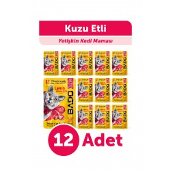 Bado Yetişkin Kedi Yaş Maması Kuzu Etli 85GR 12'li