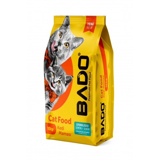Bado Yetişkin Kısır Kedi Maması Somonlu 10 Kg