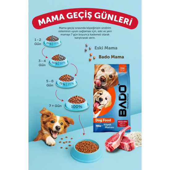 Bado Yetişkin Köpek Maması Kuzu Etli Pirinçli 10 Kg Bado Yetişkin Köpek Maması Kuzu Etli Pirinçli 10 Kg