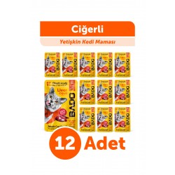 Bado Yetişkin Yaş Kedi Maması Ciğerli 85Gr 12'li