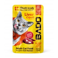 Bado Yetişkin Yaş Kedi Maması Ciğerli 85Gr