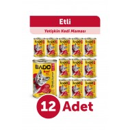 Bado Yetişkin Yaş Kedi Maması Etli Biftekli 400Gr 12'li Bado Yetişkin Yaş Kedi Maması Etli Biftekli 400Gr 12'li