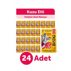 Bado Yetişkin Yaş Kedi Maması Kuzu Etli 85Gr 24'lü