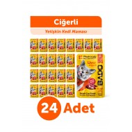 Bado Yetişkin Yaş Kedi Maması Ciğerli 85Gr 24'lü