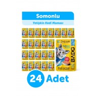 Bado Yetişkin Yaş Kedi Maması Somonlu 85Gr 24'lü