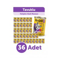 Bado Yetişkin Yaş Kedi Maması Tavuk Etli 400Gr 36'lı