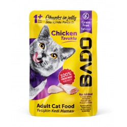 Bado Yetişkin Yaş Kedi Maması Tavuk Etli 85GR Bado Yetişkin Yaş Kedi Maması Tavuk Etli 85GR