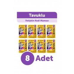 Bado Yetişkin Yaş Kedi Maması Tavuk Etli 85Gr 8'li