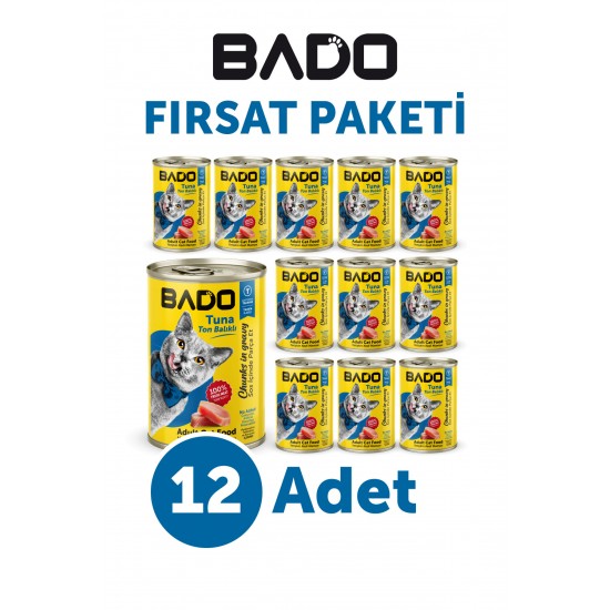 Bado Yetişkin Yaş Kedi Maması Ton Balıklı 400Gr 12'li Bado Yetişkin Yaş Kedi Maması Ton Balıklı 400Gr 12'li