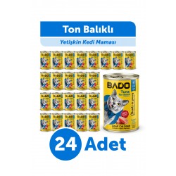 Bado Yetişkin Yaş Kedi Maması Ton Balıklı 400Gr 24'lü