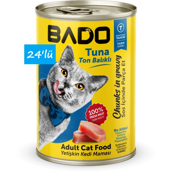 Bado Yetişkin Yaş Kedi Maması Ton Balıklı 400Gr 36'lı
