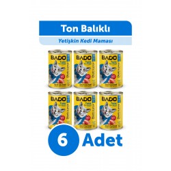 Bado Yetişkin Yaş Kedi Maması Ton Balıklı 400GR 6Lı Bado Yetişkin Yaş Kedi Maması Ton Balıklı 400GR 6Lı