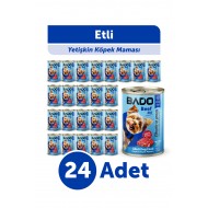 Bado Yetişkin Yaş Köpek Maması Etli 400Gr 24'lü