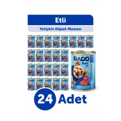 Bado Yetişkin Yaş Köpek Maması Etli 400Gr 24'lü