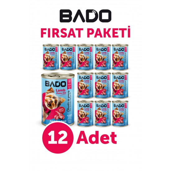 Bado Yetişkin Yaş Köpek Maması Kuzu Etli 400Gr 12'li Bado Yetişkin Yaş Köpek Maması Kuzu Etli 400Gr 12'li