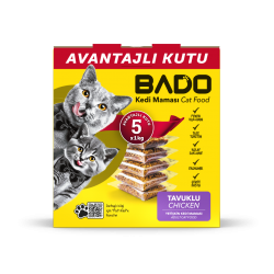 Bado Yetişkin Kedi Maması Tavuklu 5x1kg