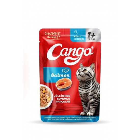Cango Yaş Yetişkin Kedi Maması Somonlu 80 GR