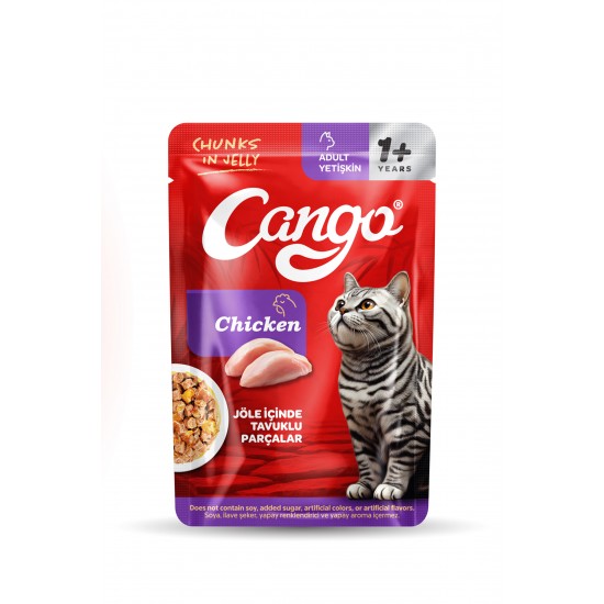 Cango Yaş Yetişkin Kedi Maması Tavuk Etli 80 GR 24 Adet Cango Yaş Yetişkin Kedi Maması Tavuk Etli 80 GR 24 Adet
