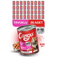 Cango Yavru Yaş Kedi Maması Tavuklu 415Gr 36Lı Cango Yavru Yaş Kedi Maması Tavuklu 415Gr 36Lı