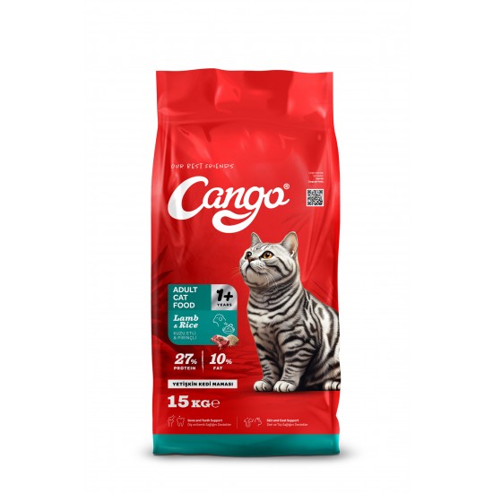 Cango Yetişkin Kedi Maması Kuzu Etli ve Pirinçli 15KG Cango Yetişkin Kedi Maması Kuzu Etli ve Pirinçli 15KG