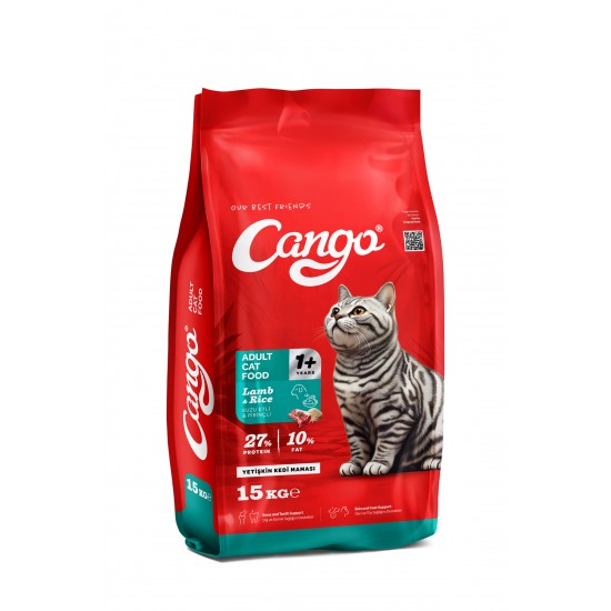 Cango Yetişkin Kedi Maması Kuzu Etli ve Pirinçli 15KG Cango Yetişkin Kedi Maması Kuzu Etli ve Pirinçli 15KG