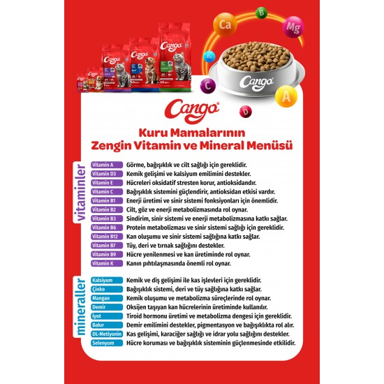 Cango Yetişkin Köpek Maması Etli 15KG Cango Yetişkin Köpek Maması Etli 15KG